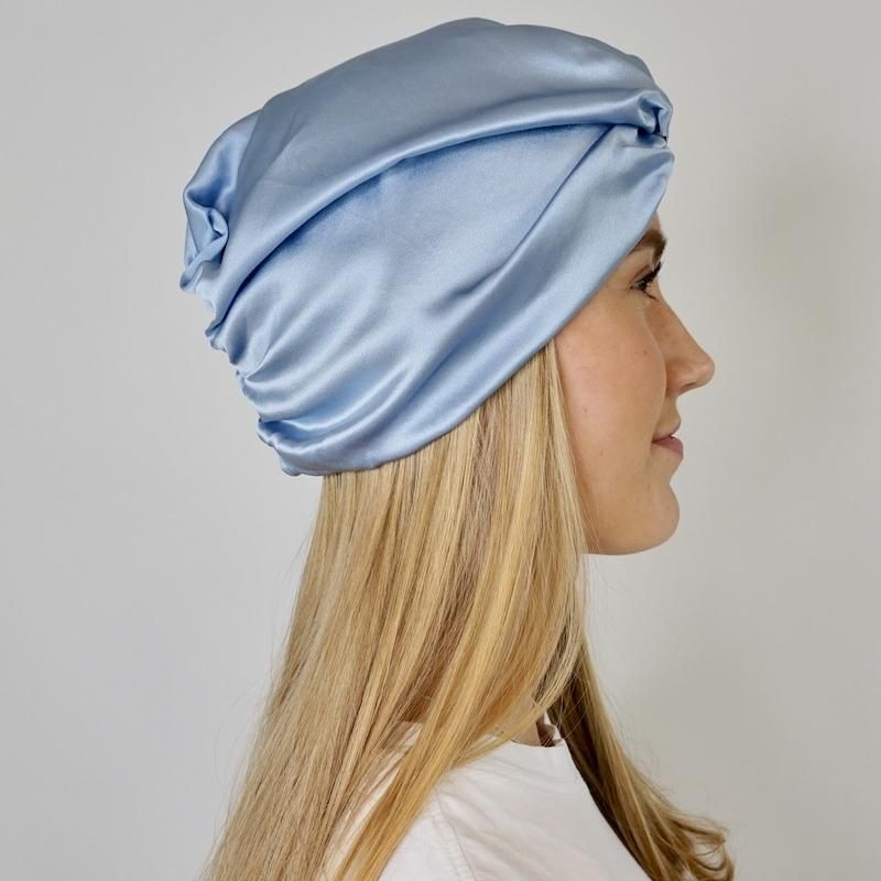 Sove turban i silke-rosa