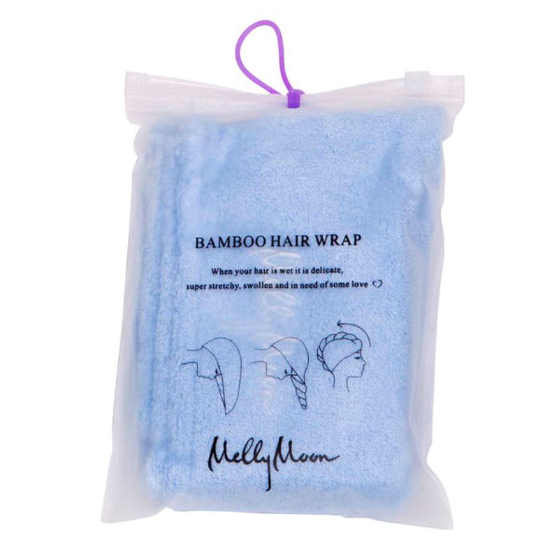 Bambus hårhåndkle - lys blå