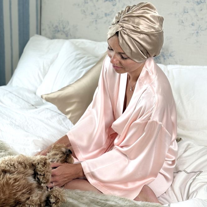 Hovedbilde Silke turban - dobbelt silke ...