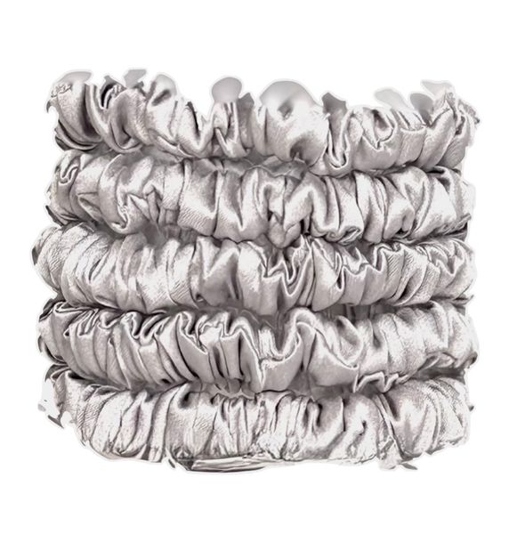 Hovedbilde Hårstrikk i silke - sølv