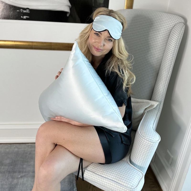 Putetrekk/Sovemaske - isblå