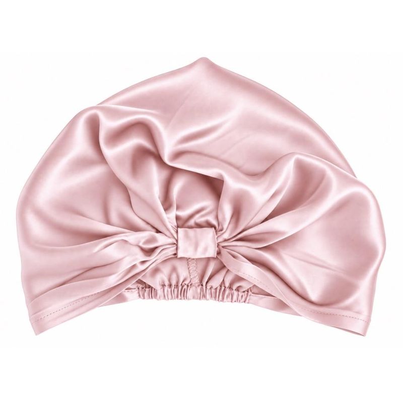 Sove turban i silke-rosa