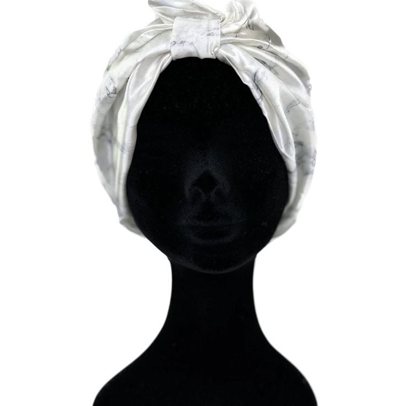 Sove turban i silke-marmor