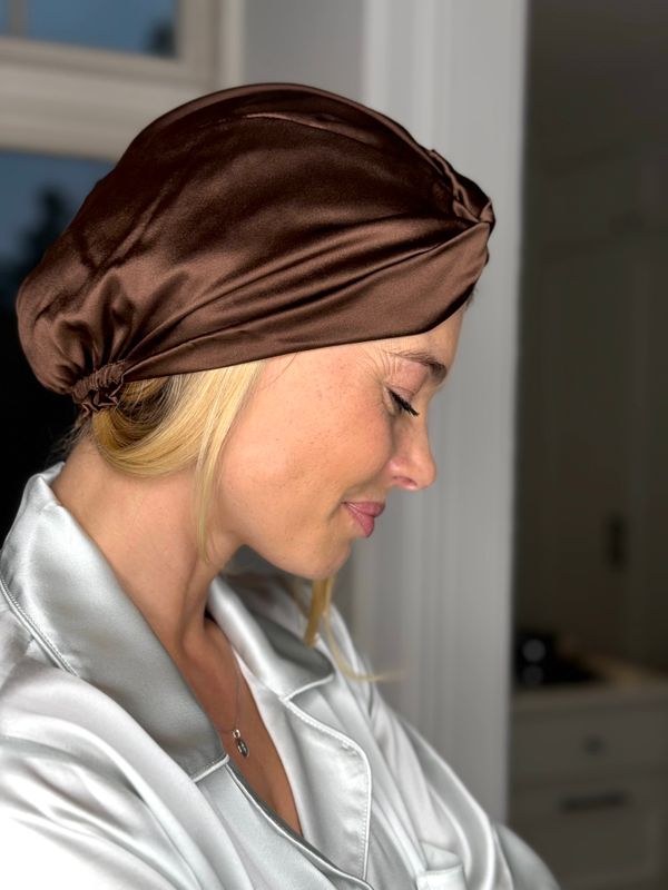 Silke turban-dobbelt silke -sjokolade